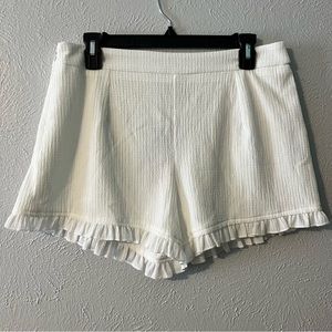SHEIN White Ruffle Shorts
